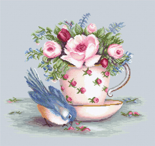 Набор для вышивания Птичка и чашка чая - BA2324 смотреть фото