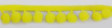 Тесьма с помпонами диаметр 10 мм цвет лимонно-желтый PASSAN PA-18-col.117