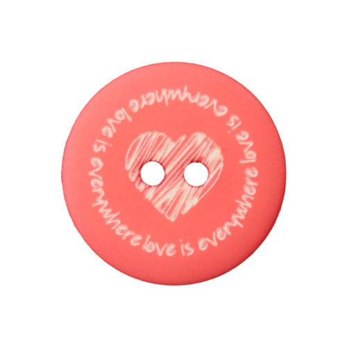 Пуговица с 2 отверстиями размер 20 мм пластик розовый Union Knopf by Prym U0453871020004601-20