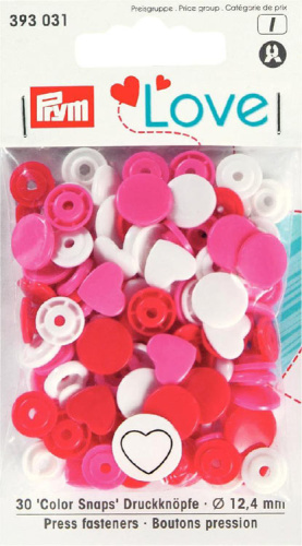 Серия Prym Love - Кнопки Color Snaps сердце 12.4 мм Prym 393031