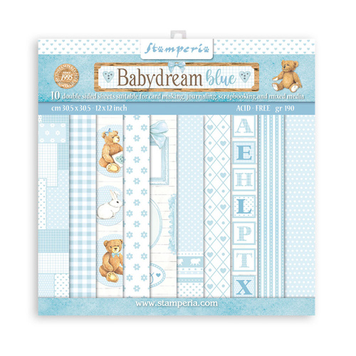 Набор бумаги для скрапбукинга BabyDream Blue  STAMPERIA SBBL106 фото