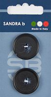 Пуговицы Sandra 2 шт на блистере темно-синий CARD104