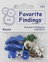 Набор декоративных элементов Favorite Findings Футбол 