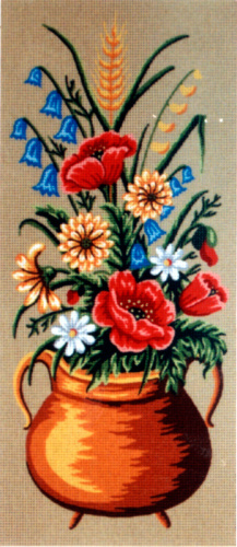 Канва жесткая с рисунком  Полевые цветы  2 картинки смотреть фото