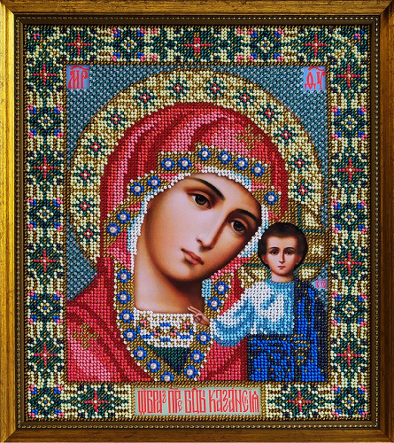 Икона Божией Матери Казанская набор для вышивания бисером Galla Collection И071 смотреть фото