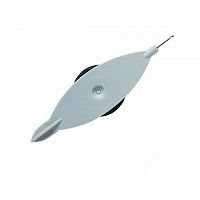 Челнок для фриволите с крючком и шпулькой длина 75 мм пластик серый Prym 611745