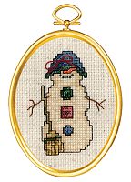 Набор для вышивания Застенчивый снеговик JANLYNN 021-1795