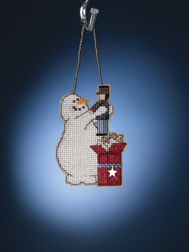 Набор для вышивания бисером Снеговик с пожеланиями  Mill Hill MH162131 смотреть фото
