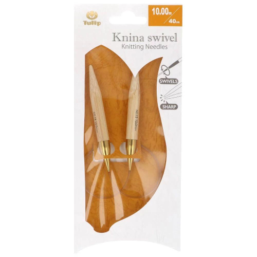 Спицы круговые укороченные Knina Swivel 10 мм 40 см бамбук натуральный Tulip KS-401000