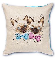 Набор для вышивания подушки Сиамские котята