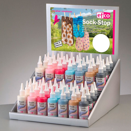 Дисплей Краска текстильная с противоскользящим эффектом 3D Sock-Stop 100 мл 7 цветов купить