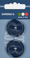 Пуговицы Sandra 2 шт на блистере темно-синий CARD110