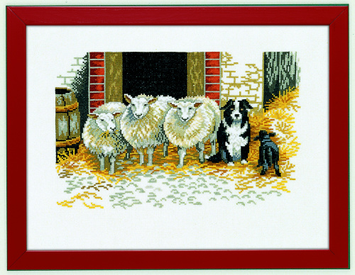 Набор для вышивания Овцы и собака 14-107 Eva Rosenstand смотреть фото