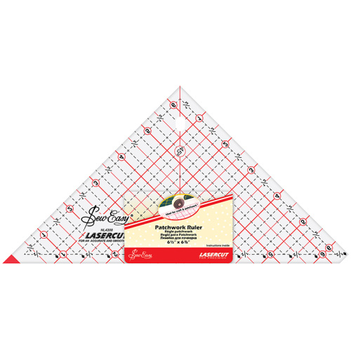 Фото линейка-треугольник с углом 90* градация в дюймах 6 1 2 x 6 7 8  hemline nl4208 на сайте ArtPins.ru