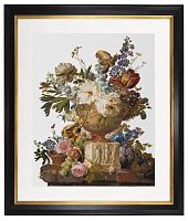 Набор для вышивания Натюрморт с цветами в алебастровой вазе канва лён 36 ct THEA GOUVERNEUR 580