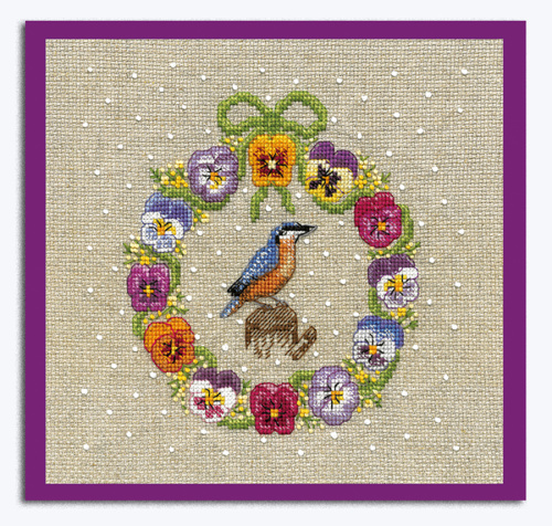 Набор для вышивания February Wreath Nuthatch Февральский Венок Поползень 14.5 х 14.5 см le boheur des dames 2689 в гипермаркете ArtPins.ru смотреть фото Набор для вышивания February Wreath Nuthatch Февральский Венок Поползень 14.5 х 14.5 см le boheur des dames 2689 смотреть фото