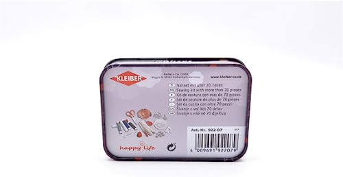 Набор для шитья для путешествий в металлической коробке 11*7.5*3 см Kleiber 922-07 фото 4
