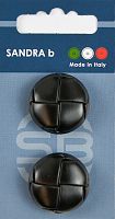 Пуговицы Sandra 2 шт на блистере черный CARD155