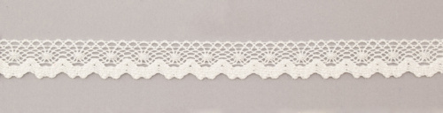 Фото мерсеризованное хлопковое кружево  13 мм  цвет белый iemesa 2059/01 на сайте ArtPins.ru