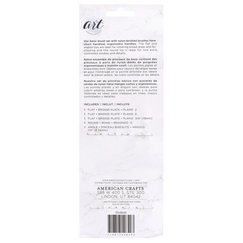 Фото набор кистей basic nylon bristles с нейлоновым ворсом для рисования american crafts 354840 на сайте ArtPins.ru фото 2 Набор кистей Basic Nylon Bristles с нейлоновым ворсом для рисования American Crafts 354840 фото фото 2