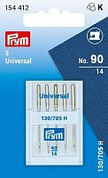 Иглы для швейных машин с плоской колбой 130 705 H универсальные № 90 сталь Prym 154412