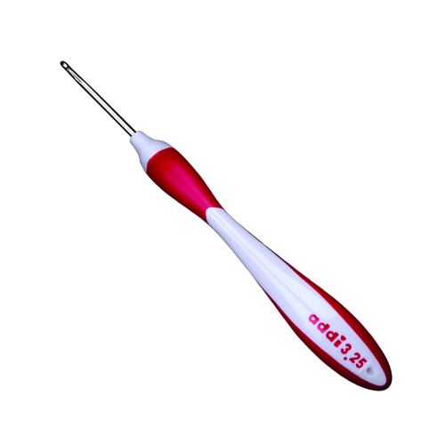 Фото крючок вязальный с эргономичной пластиковой ручкой addiswing maxi № 3.25 17 см дешево