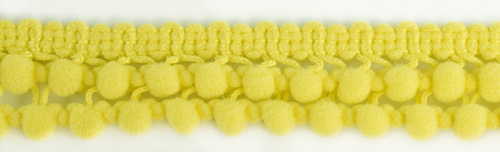 Фото тесьма с помпонами двурядная лимонно-желтая cmm sew & craft 6000/2/11 на сайте ArtPins.ru
