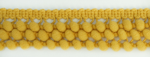 Фото тесьма с помпонами трехрядная охристо-желтая cmm sew & craft 6000/3/12 на сайте ArtPins.ru
