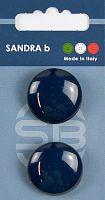 Пуговицы Sandra 2 шт на блистере темно-синий CARD107