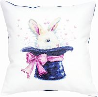 Набор для вышивания подушки Кролик в шляпе