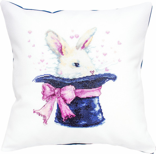 Набор для вышивания подушки Кролик в шляпе смотреть фото