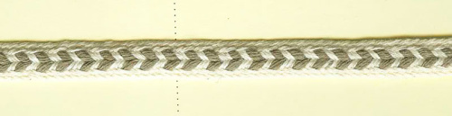 Фото тесьма декоративная плетенка уголок бежевый 7 мм на сайте ArtPins.ru
