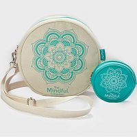 Сумочки круглые для рукоделия Mindful размер: 22*22*8 см и 10*10*4 см ткань KnitPro 36663