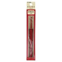 Крючок для вязания с ручкой ETIMO Red 2.5 мм алюминий пластик красный Tulip TED-040e