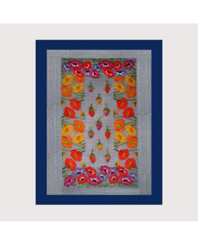 Набор для вышивания коврика: FLEURI ANEMONES  Цветы Анемоны  le boheur des dames 3655 смотреть фото