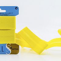 Косая бейка хлопок полиэстер на блистере 30 мм 2.5 м цвет 32 желтый Safisa P06120-30мм-32