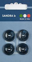 Пуговицы Sandra 4 шт на блистере синий CARD099