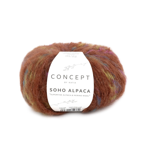 Пряжа Soho Alpaca 50% супертонкая альпака 32% шерсть.18% полиамид 50 г 75 м KATIA 1389.304 фото