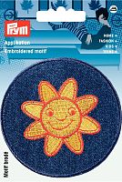 Термоаппликация джинсовая Солнце диаметр 78 мм Prym 923121