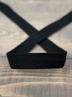 Тесьма киперная SAFISA, 15 мм, 25 м, цвет 01, черный