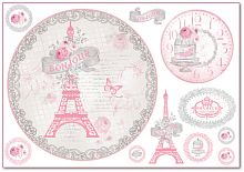 Бумага рисовая La Vie en Rose Tour Eiffel STAMPERIA DFS297