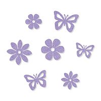Набор декоративных элементов Бабочки и цветы  14 шт - 3447141