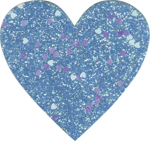 Фото термоаппликация сердце синее с блёстками большое  hkm 42991 на сайте ArtPins.ru