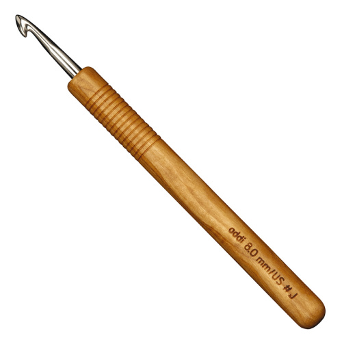 Фото крючок вязальный с ручкой из оливкового дерева addinature №7 15 см addi 577-7/7-15 дешево