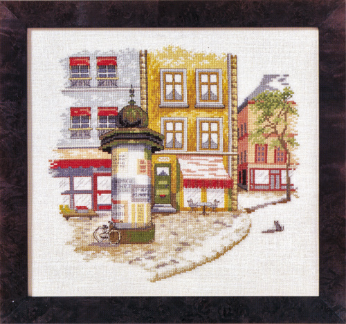 Набор для вышивания: Улица с почтовой колонной  OEHLENSCHLAGER 02050 смотреть фото