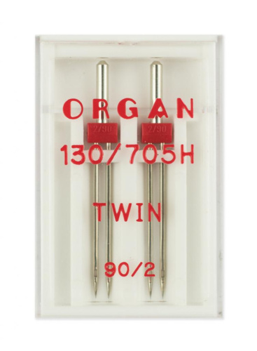 Фото иглы двойные стандарт №90/2.0 2 шт. organ 130/705.90/2,0.2.h на сайте ArtPins.ru