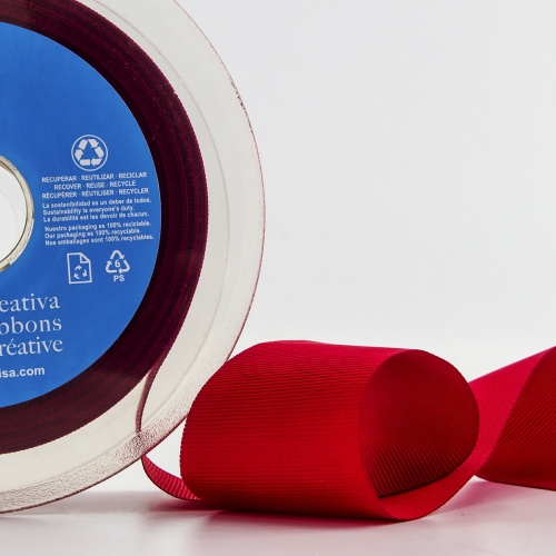 Фото лента репсовая safisa 50 мм 25 м цвет 14 красный на сайте ArtPins.ru