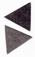 Заплатка Треугольник искусственная замша цвет серый HKM 684/02SETS