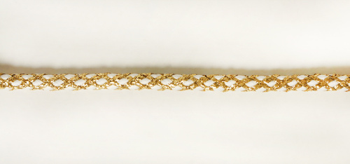 Фото шнур плетеный pega с люрексом золото с белым 7 мм 15 м на сайте ArtPins.ru