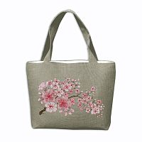 Набор для вышивания сумки Handbag Sakura Flowers  Цветы сакуры 42 х 27 х 9 см le boheur des dames 8019
